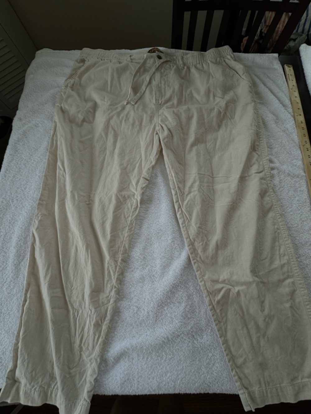 NWOT Johnny Bigg Linen Cotton Men’s Pants Cream Size 46